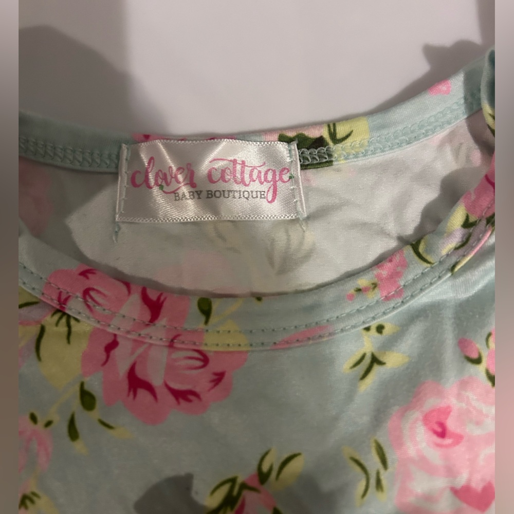 Clover Cottage Boutique one piece in Light Blue & Pink